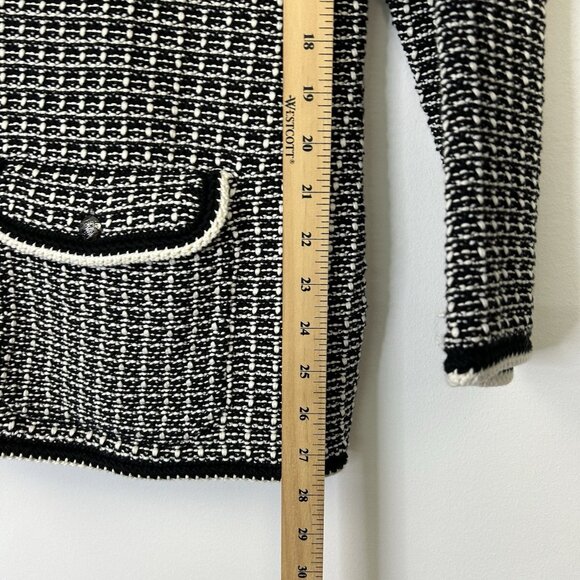 NEW Talbots Tweed Sweater Jacket Women's Size 1X Black White - Picture 7 of 9
